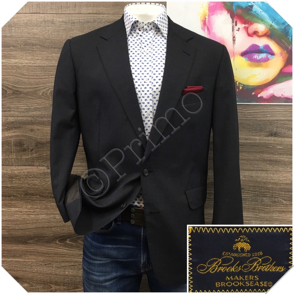 VINTAGE BROOKS BROTHERS Mens Blazer Sport Coat Casual Jacket Size 44R Wool‎ Suit